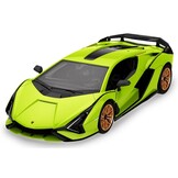 Bestuurbare auto - Lamborghini Sian FKP 37 - groen - 26x12x7 cm -