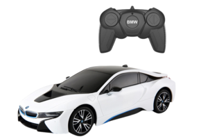Bestuurbare auto - BMW I8 - wit - 38x13x12 cm