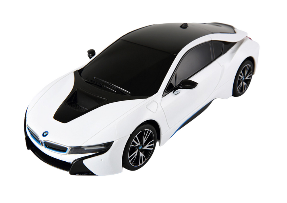 Bestuurbare auto - BMW I8 - wit - 38x13x12 cm