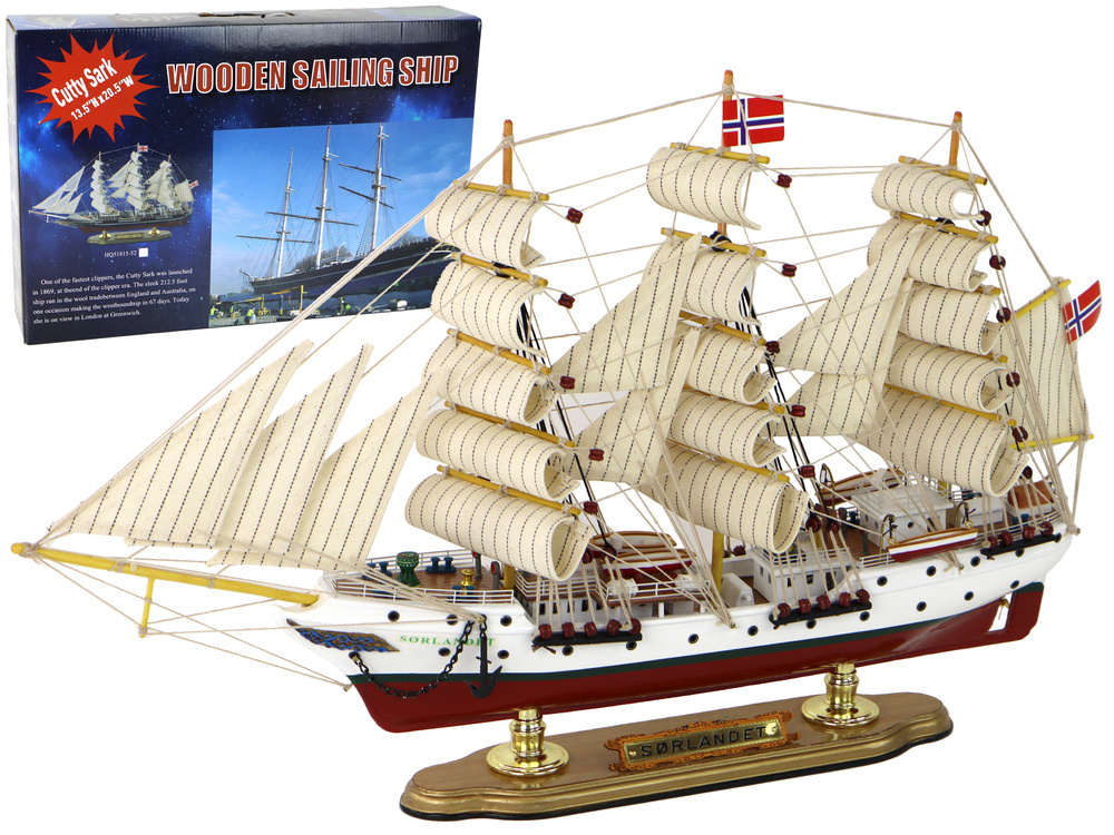 Houten schip modelbouw - Sorlandet - 52x33x9 cm - CE-gecertificeerd