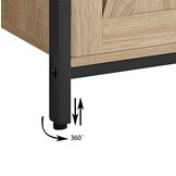 Dressoir - Sonoma/zwart - 100x35x70 cm - afsluitbare ruimte