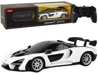 Afstand bestuurbare auto - McLaren Senna - wit - 19x5x8 cm - duurzaam plastic
