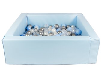 Ballenbak - binnen/buiten - 200 ballen - babyblauw/zilver