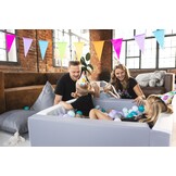 Ballenbak - binnen/buiten - 200 ballen - babyblauw/zilver