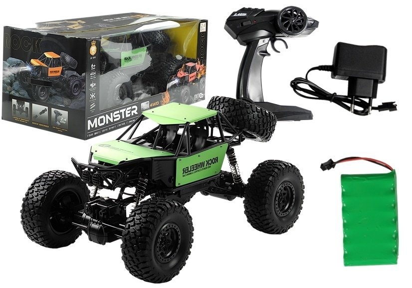 Rc monster truck - groen - 1:8 schaal - robuust