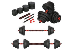 Halterset - verstelbare dumbbells - 2-in-1 - 40 kg