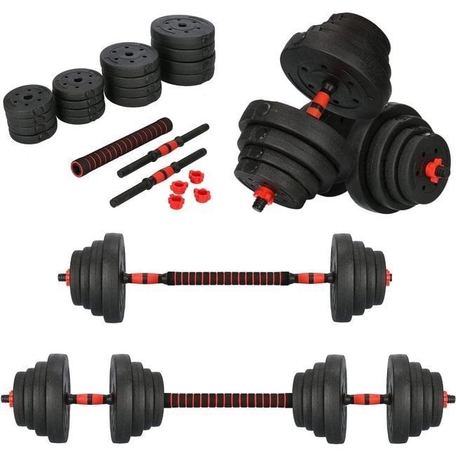 Halterset - verstelbare dumbbells - 2-in-1 - 40 kg