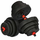 Halterset - verstelbare dumbbells - 2-in-1 - 40 kg