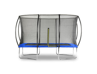 Trampoline rechthoekig - 150x200cm - met veiligheidsnet - blauw