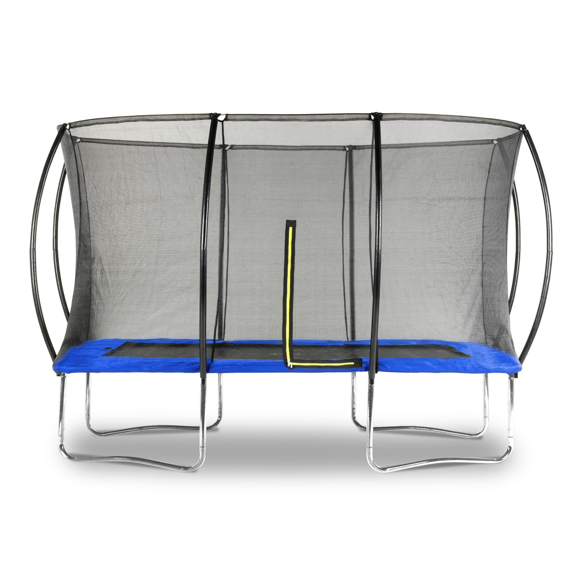 Trampoline rechthoekig - 150x200cm - met veiligheidsnet - blauw