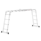 Vouwladder - werkhoogte 5,60 m - aluminium - multifunctioneel