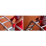 Vouwladder - werkhoogte 5,60 m - aluminium - multifunctioneel