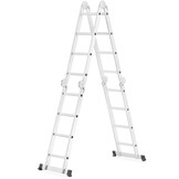Vouwladder - werkhoogte 5,60 m - aluminium - met platform