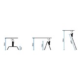 Vouwladder - werkhoogte 5,60 m - aluminium - met platform