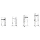 Rolsteiger - uitschuifbare steiger - aluminium - 536 cm