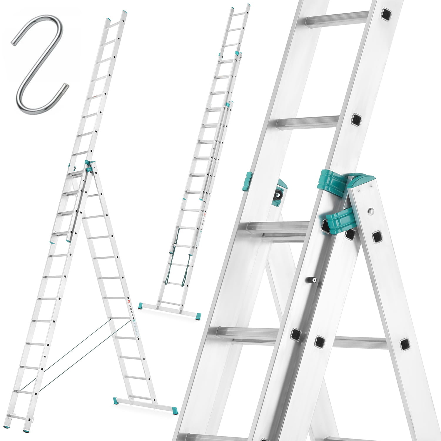 Uitschuifbare ladder - multifunctionele trapladder - 9,30 m
