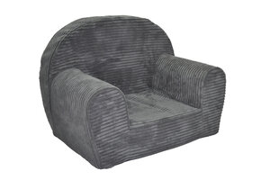Kinderfauteuil - LINCOL - 60x40x45 cm - corduroy - lichtgrijs