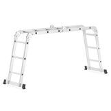 Vouwladder - werkhoogte 4,50 m - aluminium - multifunctioneel