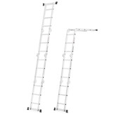 Vouwladder - werkhoogte 4,50 m - aluminium - multifunctioneel