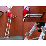 Vouwladder - werkhoogte 4,50 m - aluminium - multifunctioneel