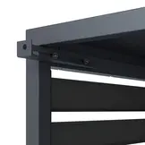 Airco omkasting - ombouw warmtepomp - 100x50cm - RVS - houtlook