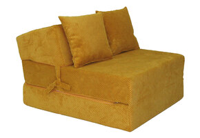 Opvouwbaar matras - 200x70x15cm - velvet dot - oker