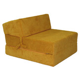 Opvouwbaar matras - 200x70x15cm - velvet dot - oker