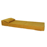 Opvouwbaar matras - 200x70x15cm - velvet dot - oker