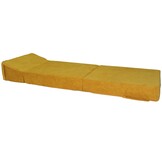 Opvouwbaar matras - 200x70x15cm - velvet dot - oker