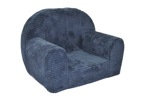 Kinderfauteuil - LINCOL - 60x40x45 cm - corduroy - blauw