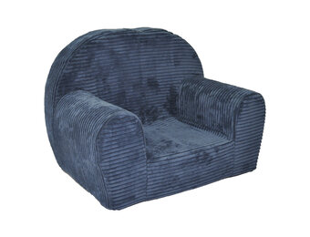 Kinderfauteuil - LINCOL - 60x40x45 cm - corduroy - blauw