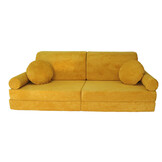 Speelbank NINO - kinderbank - modulair - dot stof - honinggeel