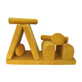 Speelbank NINO - kinderbank - modulair - dot stof - honinggeel