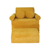 Speelbank NINO - kinderbank - modulair - dot stof - honinggeel