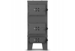 Houtkachel JANUSZ - met verwarmingsplaat en oven - 7kW - zwart