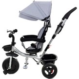 Kinderwagen driewieler - kinderfiets met zonnevizier- grijs