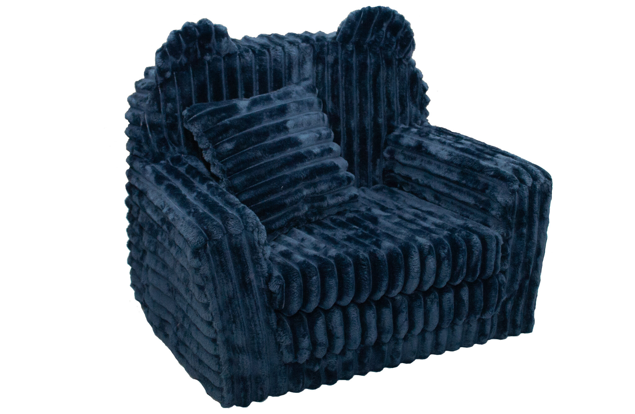 Kinderfauteuil - slaapbankje - corduroy - 51x40x41cm - blauw
