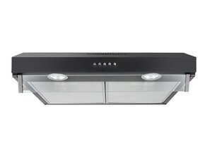 Afzuigkap - onderbouw - zwart – 3 standen – 280 m³/u – LED