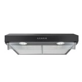 Afzuigkap - onderbouw - zwart – 3 standen – 280 m³/u – LED