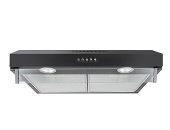 Afzuigkap - onderbouw - zwart – 3 standen – 280 m³/u – LED