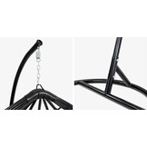 Hangstoel met frame - Ei stoel - zwart-grijs - tot 125 kg