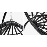 Hangstoel met frame - Ei stoel - zwart-grijs - tot 125 kg