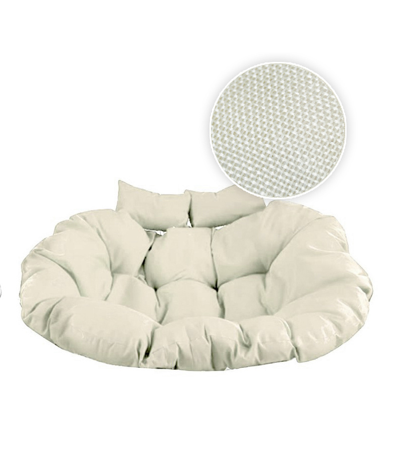 Hangstoel met frame voor buiten - 2 persoons - zwart beige