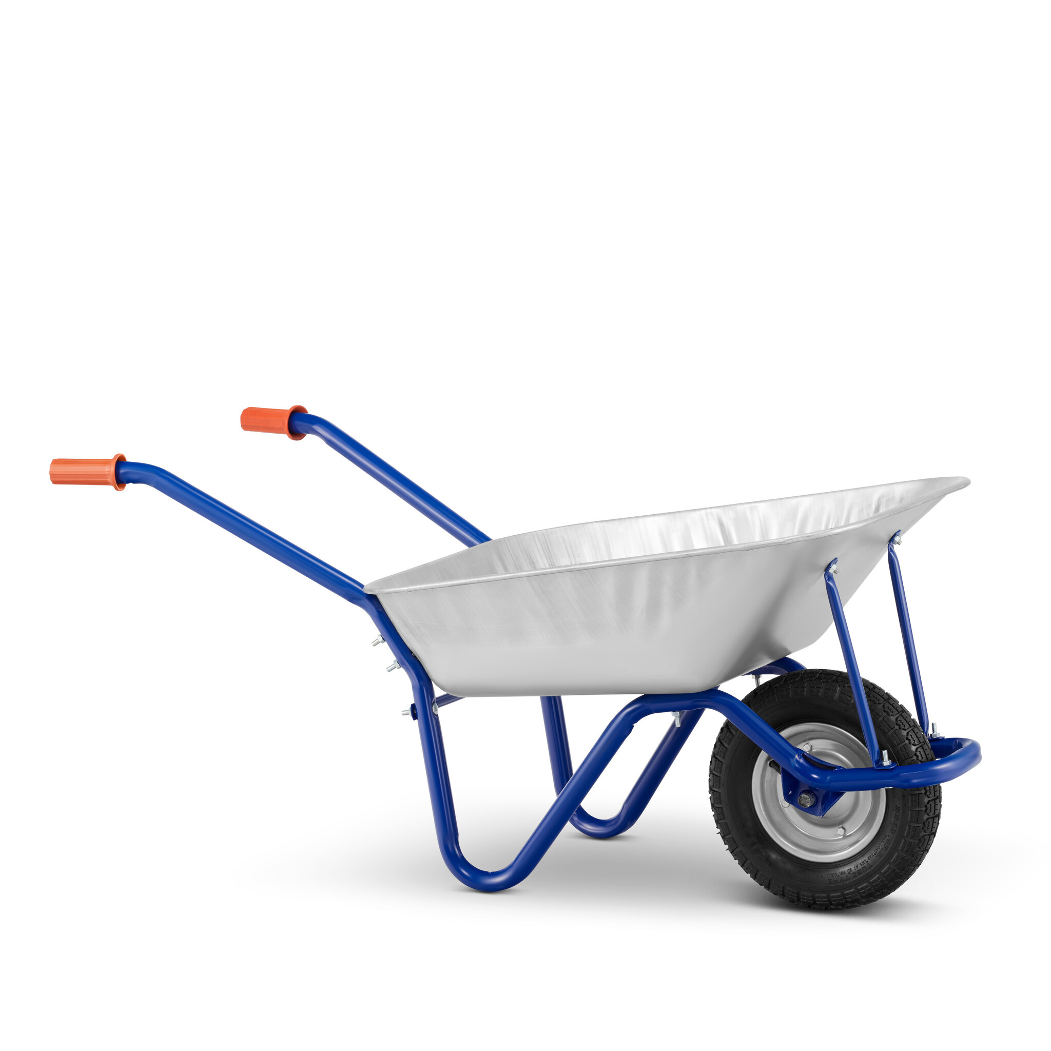 Kruiwagen 125L – verzinkt staal – tot 120 kg - massief wiel