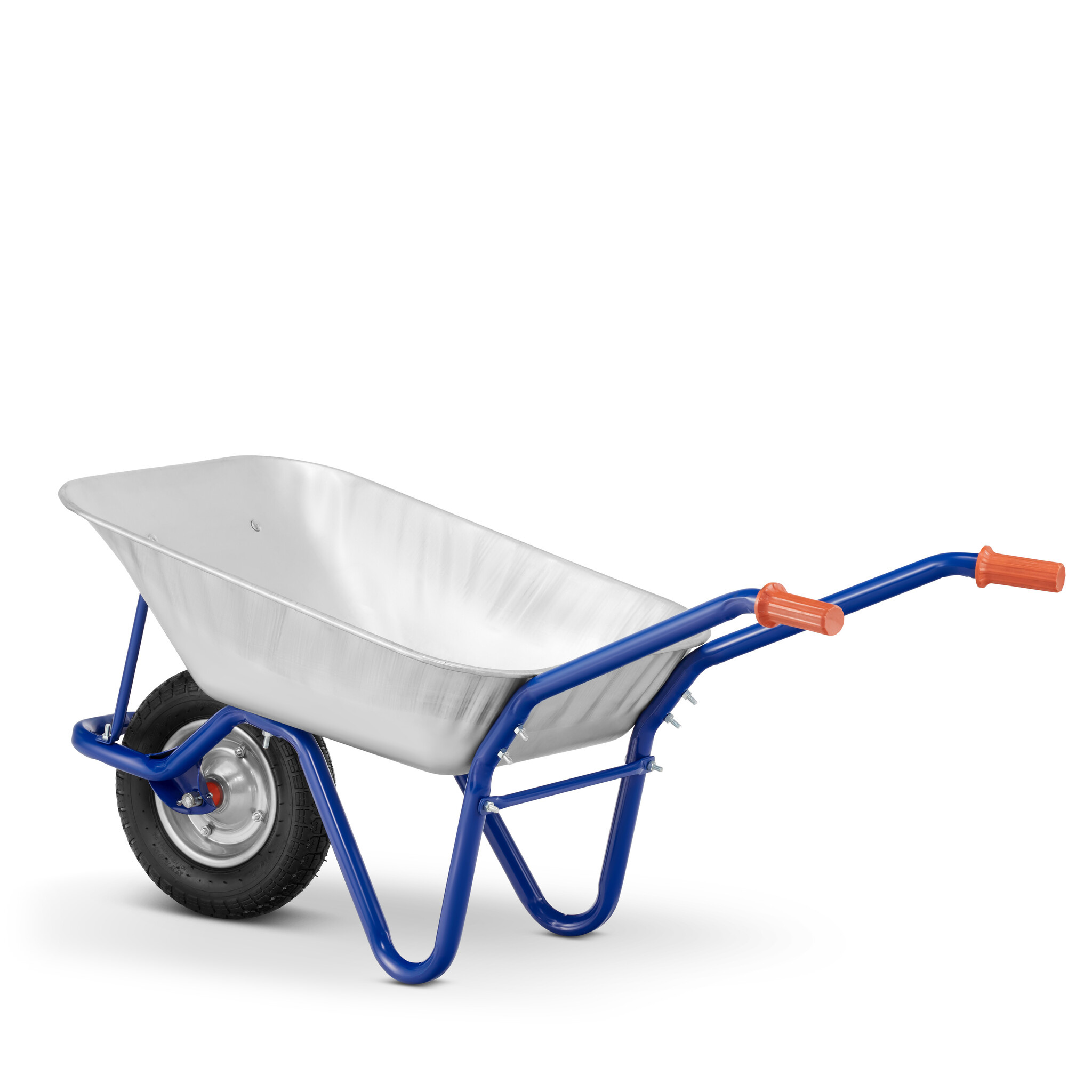 Kruiwagen 125L – verzinkt staal – tot 120 kg - massief wiel