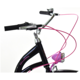 Stijlvolle meisjesfiets 26 inch - comfortabel zadel - spatborden en bagagedrager - 7 versnellingen