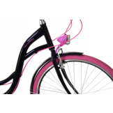 Stijlvolle meisjesfiets 26 inch - comfortabel zadel - spatborden en bagagedrager - 7 versnellingen