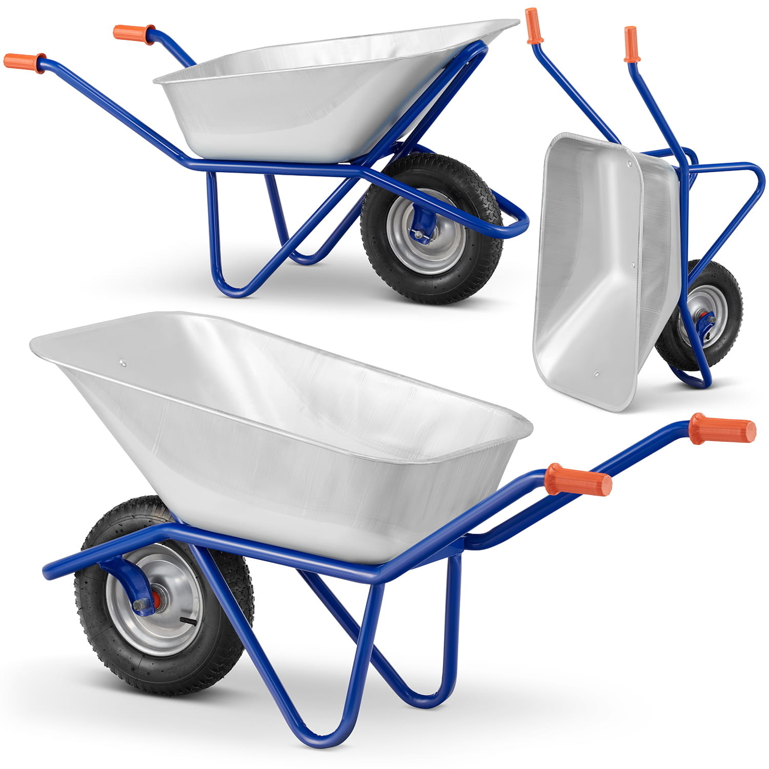 Kruiwagen 140L - verzinkt staal - draagkracht 210 kg