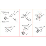 Kruiwagen 140L - verzinkt staal - draagkracht 210 kg
