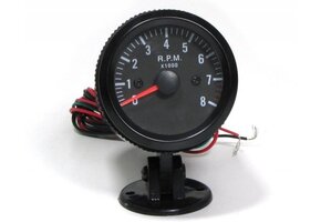 Toerenteller 52 mm Zwart